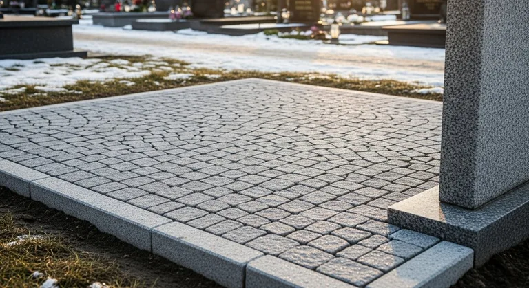 Брусчатка с гранитным цоколем по периметру, образец ПМ013 в Ульяновске