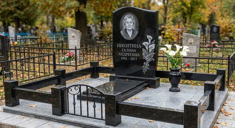 Памятник с гравировкой калл — выполненная работа «Никитина» в Ульяновске