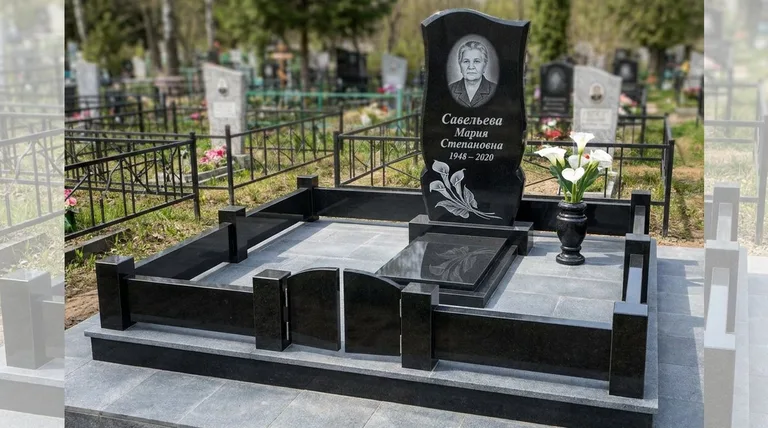 Памятник с гравировкой калл — выполненная работа «Савельева» в Ульяновске