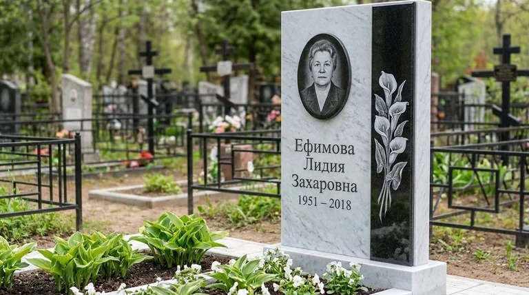 Памятник с гравировкой калл — выполненная работа «Ефимова» в Ульяновске