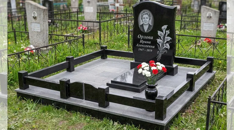 Памятник с гравировкой калл — выполненная работа «Орлова» в Ульяновске