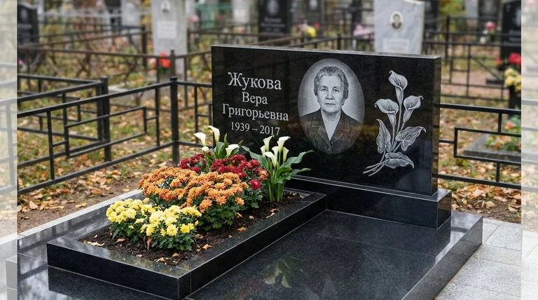 Памятник с гравировкой калл — выполненная работа «Жукова» в Ульяновске