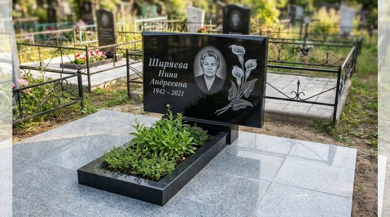 Памятник с гравировкой калл — выполненная работа «Ширяева» в Ульяновске
