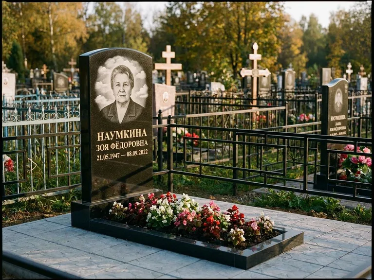 Гравировка портрета на чёрном граните — выполненная работа 30 в Ульяновске