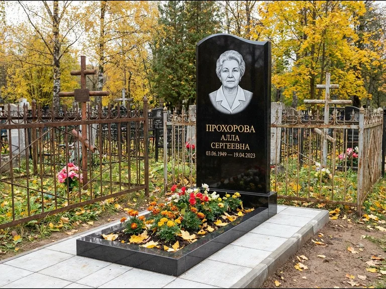 Гравировка портрета на чёрном граните — выполненная работа 8 в Ульяновске