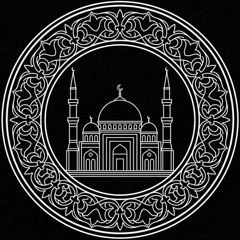 Эскиз: В медальоне — круглый медальон с восточным кантом в Ульяновске