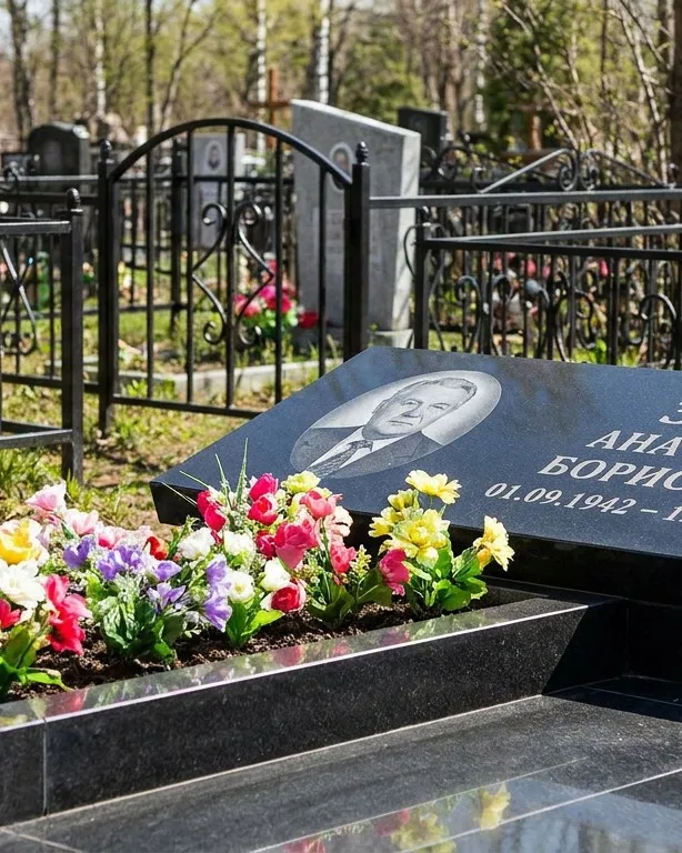 Премиум памятник под ключ с мощением и оградой в Ульяновске