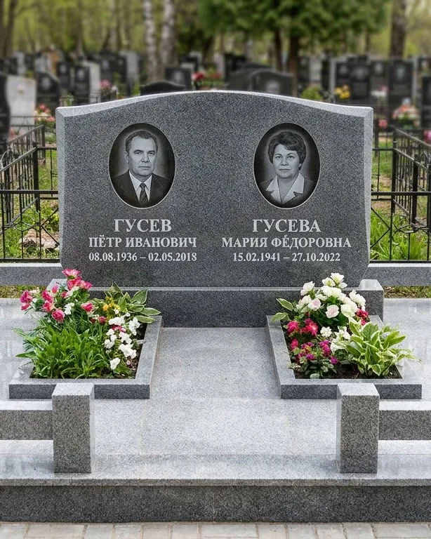 Памятник под ключ из белого мрамора в Ульяновске