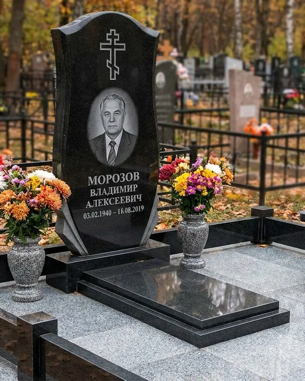 Памятник под ключ со скамьёй и мощением в Ульяновске