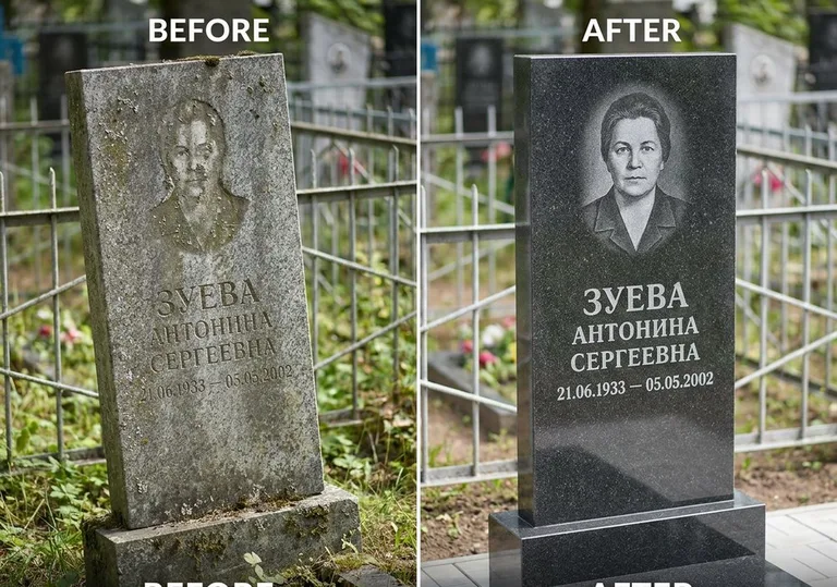Восстановление сколов кромки гранита: до и после в Ульяновске