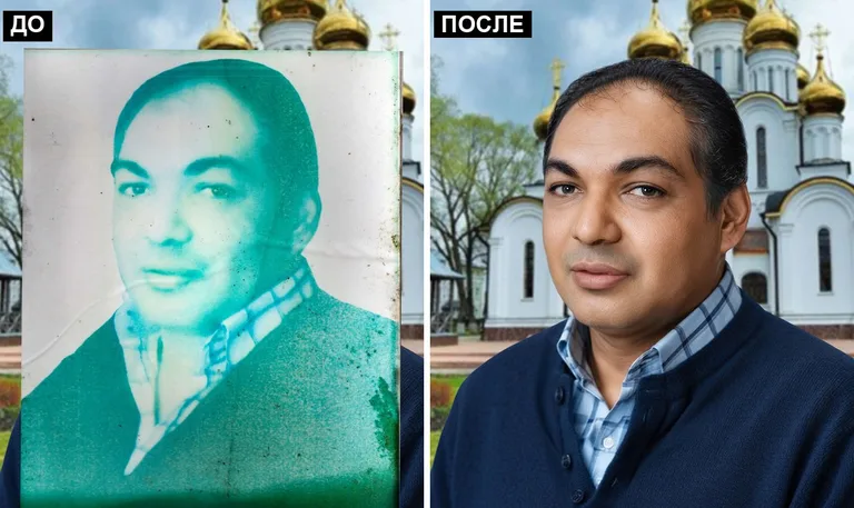 Ретушь фото на памятник — цветокоррекция и колоризация: до и после в Ульяновске