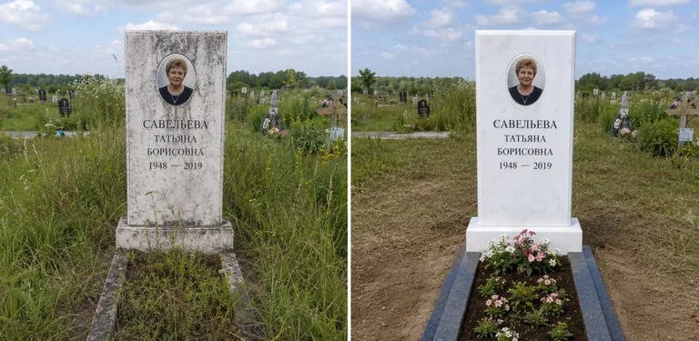 Диптих №21: кованая оградка с пиками — очищена от ржавчины, подкрашена чёрным в Ульяновске