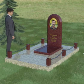 Памятник вертикальный гранитный для одного - П057