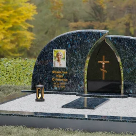 Горизонтальный Комбинированный памятник на двоих - П116