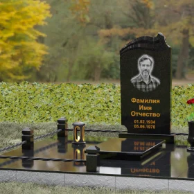 Вертикальный гранитный светский памятник на одного - П149