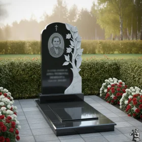 Памятник православный вертикальный гранитный - ПН011