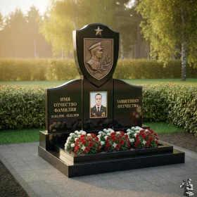 Элитный светский гранитный памятник без креста - ПН179