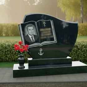 Гранитный двойной памятник с крестом для мемориала - ПН319