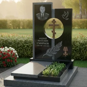 Элитный гранитный памятник вертикальной формы - ПН329