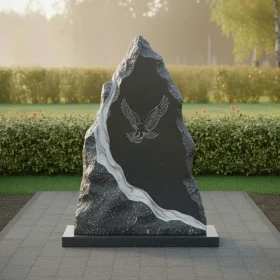 Гранитный светский памятник вертикальный - ПН501