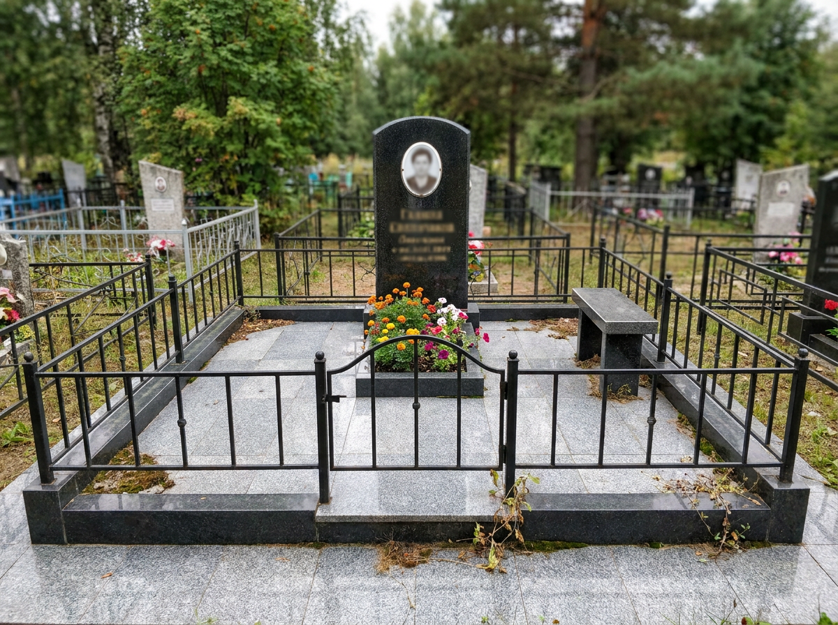 Благоустройство могилы в Ульяновске — пример 3