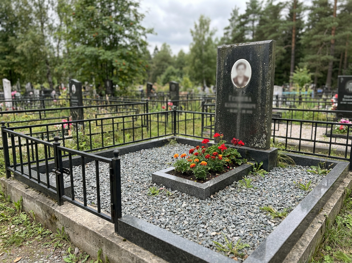 Благоустройство могилы в Ульяновске — пример 4