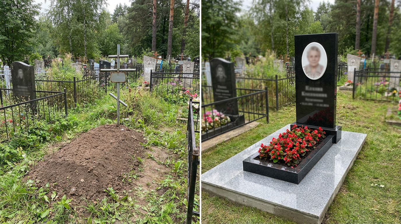 Установка памятника в Ульяновске — пример 2